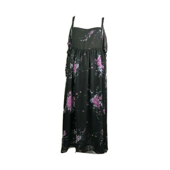 Free People Tied To You Dress Floral Cold Shoulder Midnight Combo S - Picture 4 of 7